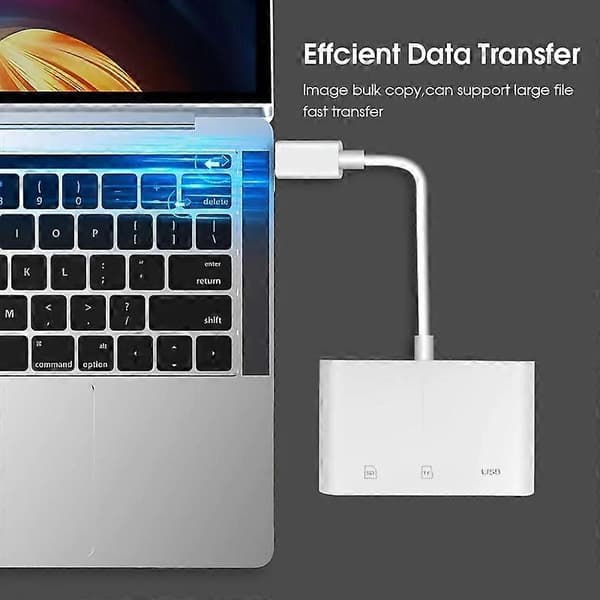 SD-kort og Micro SD-kort til USB-adapter til Android, USB C SD-kortlæser til kameraopbevaringskortlæser, SD-kortlæser til pc eller mobiltelefon