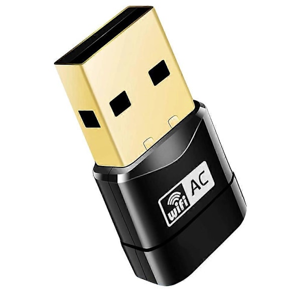 Wifi Dongle, AC600 802.11Ac Dual Band 5GHz Mini Trådløs Netværk USB Wifi Adapter til PC Desktop Laptop