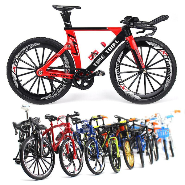 1:10 Mini Mountainbike Model Støbt Metal Fingercykel Racing Legetøjssamling