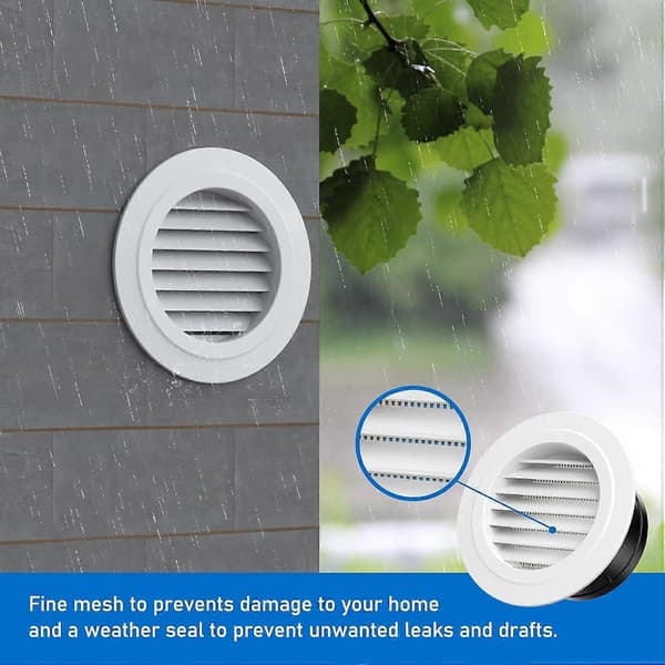 150mm Ventilationsventil med Beskyttelsesgitter - ABS (150mm)