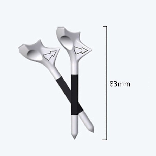 10 stk Golf-Tees for Golfelskere Nybegynnere, Profesjonelle Plast Golf-Tees, 10 Graders Skrå Innsetting Golf Tee Flight-path Golf-Tees