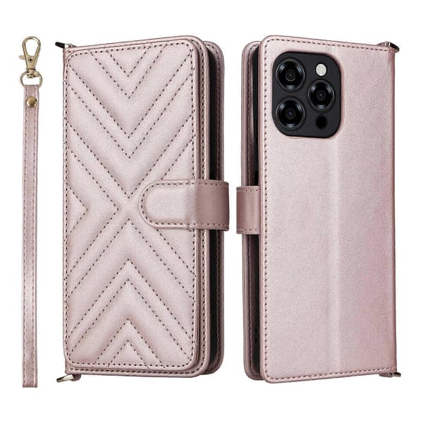 Multifunktionellt Läderfodral med 6 Kortfack och Handledsrem för Doogee Note 58 / Note 58 Pro