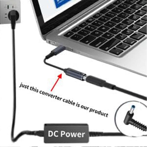 DC Hona Ingång till USB C PD Hane Strömladdningskabel, 100W DC4506 Typ-C Laddningskabel för Telefoner