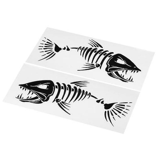 2 Stykker Fisketenner Munn Klistremerker Skjelett Fisk Klistremerker Fiskebåt Kano Kajakk Grafikk Tilbehør