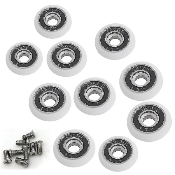 Sæt med 8 udskiftningshjul til 19 mm diameter brusedør
