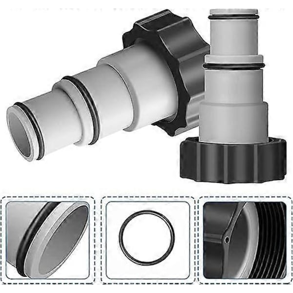 Pool adapter til Intex pool tilslutningssæt slangeadapter 32-38mm til poolpumper