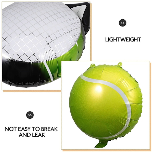 1 Sæt Tennisbold og Ketsjer Balloner Aluminium Folieballoner Tennis Party Gave
