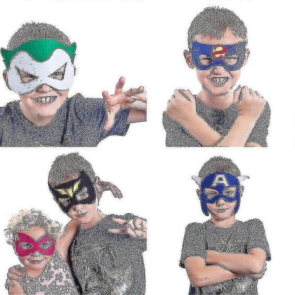 Superheltmasker Festgaver til barn (32 pakker) Filt og elastisk--