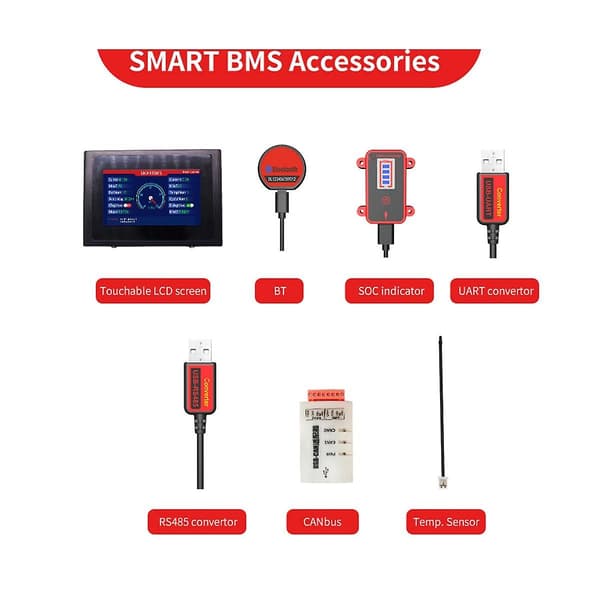 BMS USB- UART Kommunikationsprotokol til PC til LiFePO4 Li-Ion NCM LTO Batteri 4S til 32S Daly Smart BMS UART Kabel