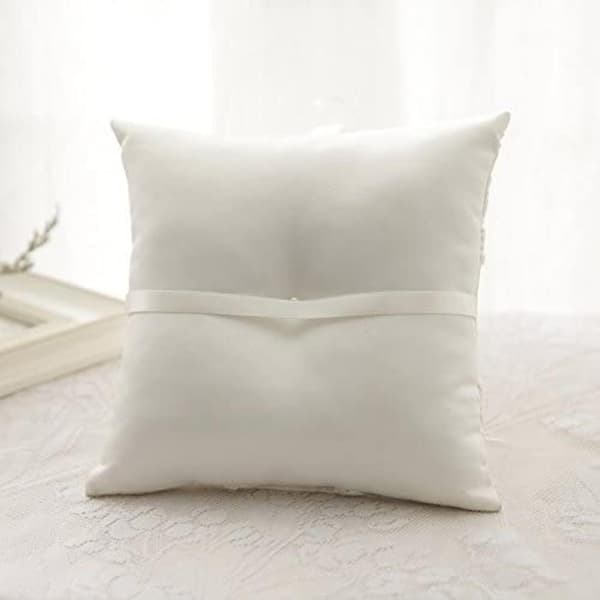 Ringkudde Pärlor, Dekor Bröllop Brudgum Ringbärare Kudde,20cm20cm