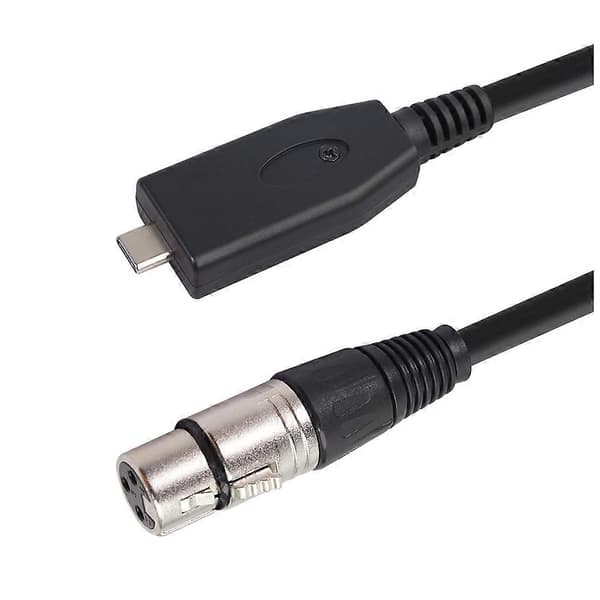 USB C til XLR hunnkabel, USB C mikrofonkabel Type C hann til XLR hunn mikrofonlink studio lyd C