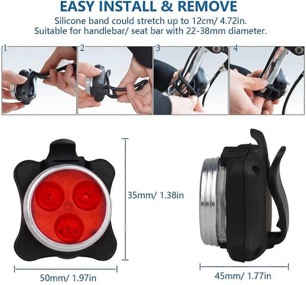 Sykkellyssett, Super Sterk USB Ladbar Sykkellys