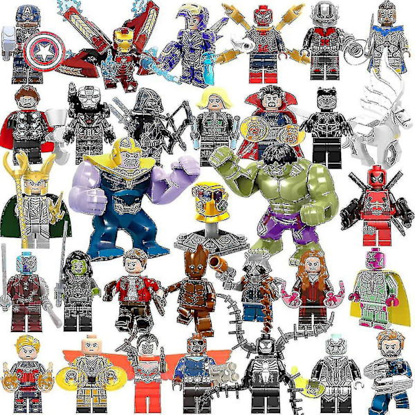 32 st Marvel Avengers Super Hero Comic Mini Figurer Dc Minifigur Present till Barn