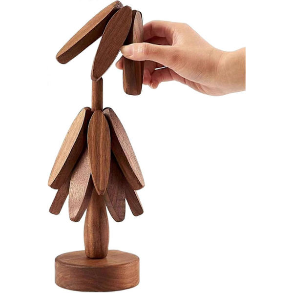 Træ Trivet | Træ Trivet Formet Som Et Træ | Trivet Til Varme Retter | Trivet Til Varme Retter Med Stativ | Træ Grydeholder Trivet