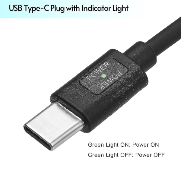 Andoer LP-E6 Dummy Batteri USB-C Kobling Adapter - DR-E6 Dummy Batteri Kobling Med USB Type-C Fjeder