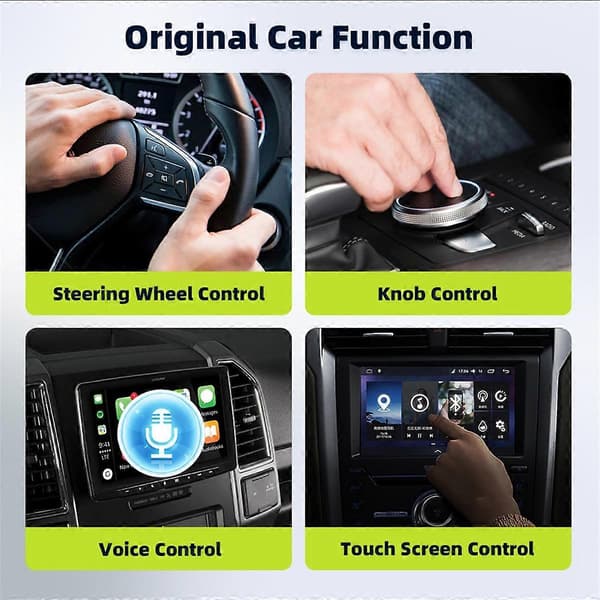 2 i 1 CarPlay Trådbunden till Trådlös CarPlay & för Android Auto Adapter Typ-C/USB Ai Box WiFi Bluetooth