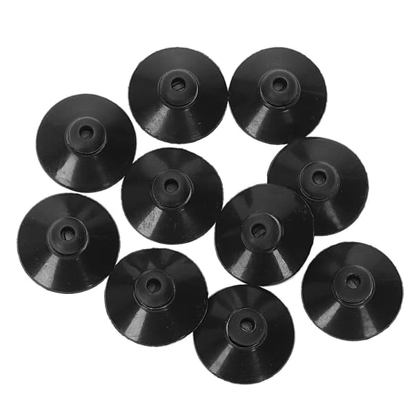 10 st Svarta gummiklämmor med sugkoppar 27 mm för akvariumpump