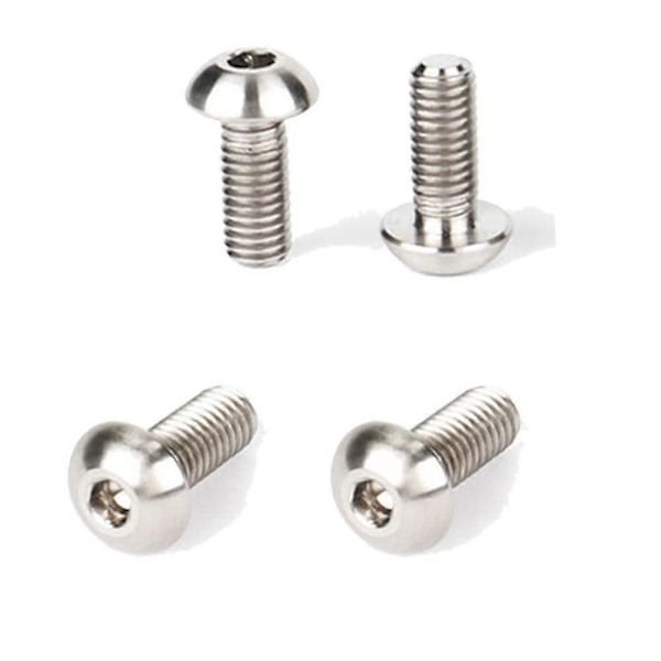 4 stk. Titanium TC4 Bolte M5X12mm Hex Hoved kompatibel Cykel Flaskebur Monter T Mountain Bike Ti Dele Skruer-Titanium+dgi