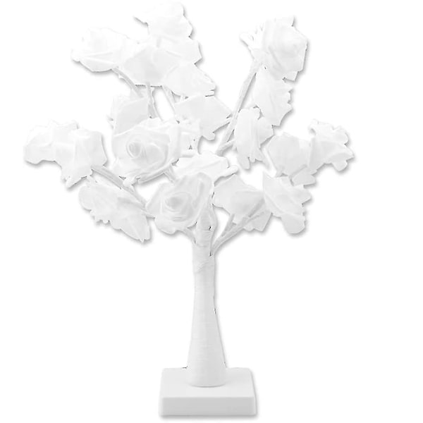 LED-kukkapuu Valkoinen Ruusupuu Valo Puu Jouluvalo Puu Lämminvalkoiset LEDit K 45cm