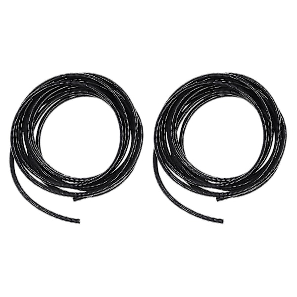 8mm Fleksibel PVC Korrugeret Gastrør Damrør 7m Sort