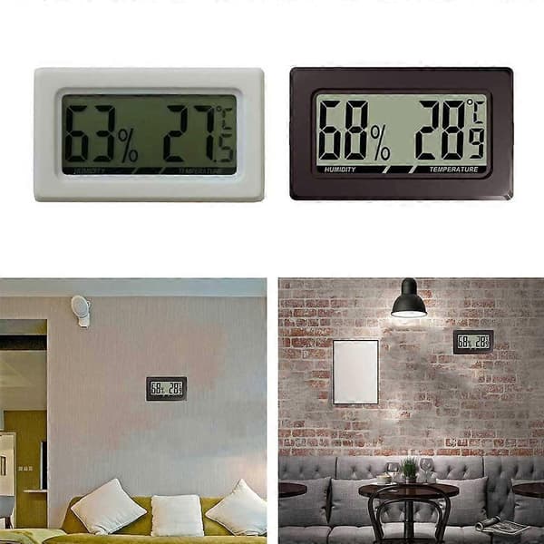 Mini Digitalt Elektronisk Temperatur Fugtighedsmåler Indendørs Termometer