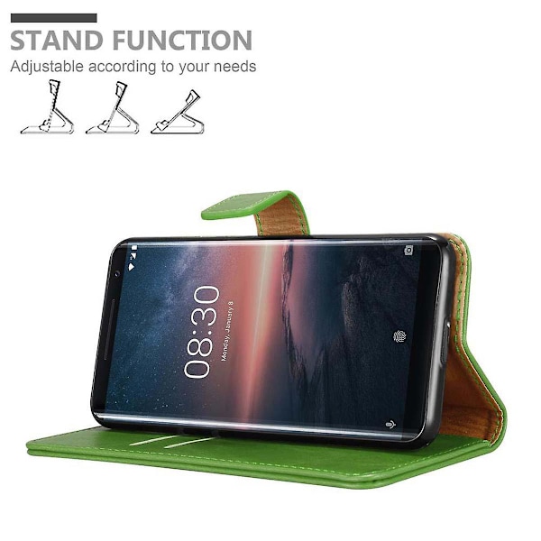 Nokia 8 Sirocco Hylster Cover Case Etui - blank overflade med standfunktion og kortlomme