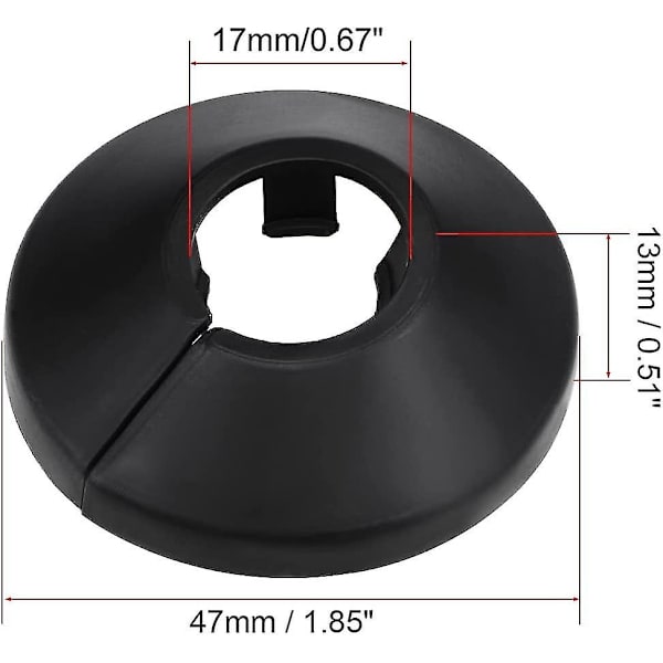16 mm:n putken peitekoriste PP-lämmityspatterin peitevesijohdon seinäpeite Musta 8 kpl Z