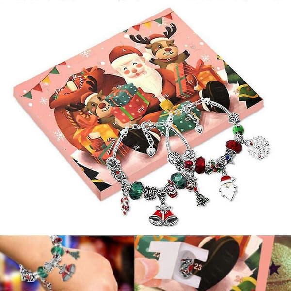 Julekalender Countdown DIY Charm Armbåndsfremstillingskit Gave -NMAOV