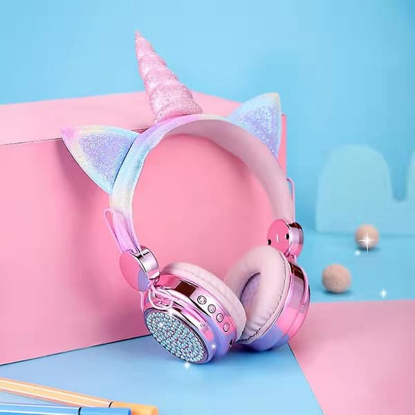 Trådbunden datorheadset Enhörningsdesign Barn