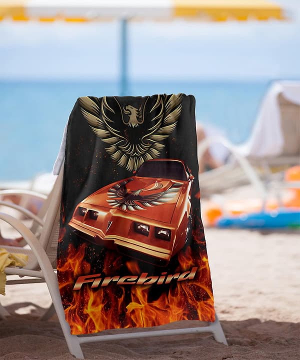 y840Pontiac Rantapyyhe Firebird Liekit Rantapyyhekanr840