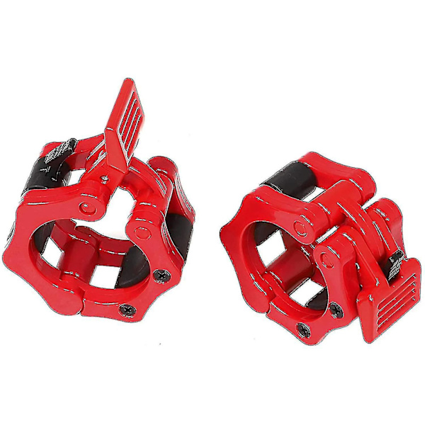 2 st Barbell Clamp Collars, Olympisk Storlek 50mm Snabbkoppling Vikt Barbell Lås Clips För Tyngdlyftning Eller Styrketräning