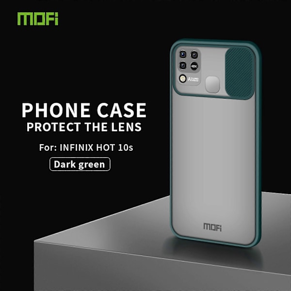 Til Infinix HOT 10s / 10t / 10s NFC MOFI Xing Dun Serien Gennemsigtig Frostet PC + TPU Privatliv Anti-genskin Stødsikker Altomfattende Beskyttelsesetui