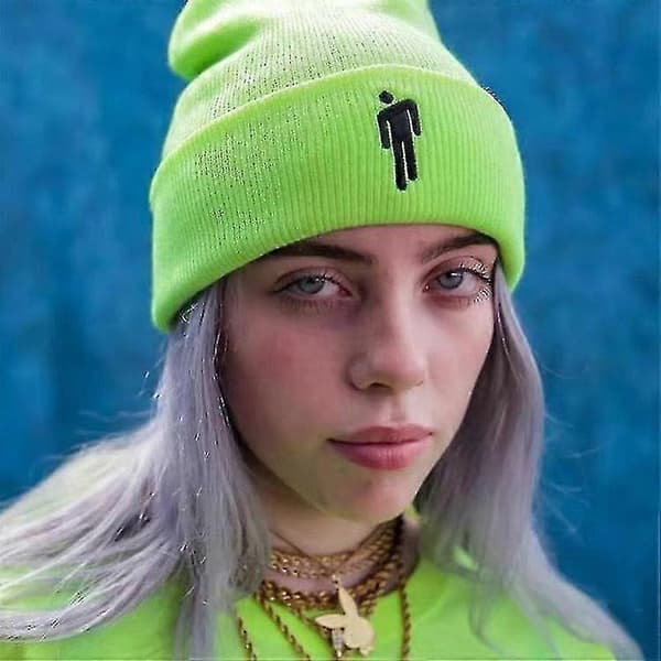 Billie Eilish Strikket Hat, Behagelig Åndbar Blød, Vinterhatte Til Kvinder Og Mænd