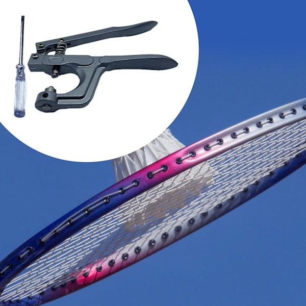 Badmintonmaskin Strängklämma Grommet Öljett Tång Handhållen Badmintonracket Tång Grommetverktyg för Squash Utomhusreparation