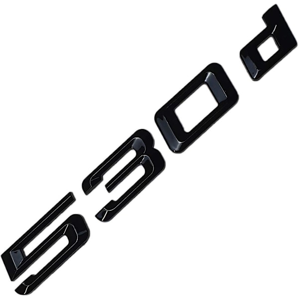 530d Svart Blank Baklucka Emblem Tuning Modifikation för E39 E60 E61 F10 F11 F07 F18 G30 G31 G38 HB8L3