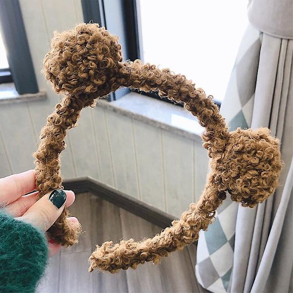 Söta Björnöron Huvudband Scrunchie för Kvinnor
