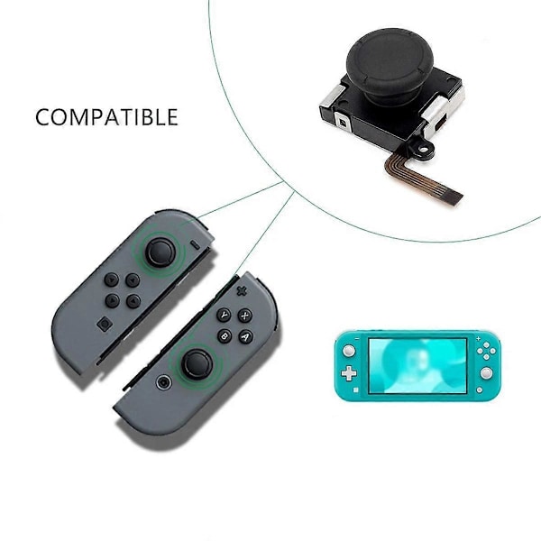 25 stk. sæt 3D analogt joystick + skruetrækker + joystick-hætte Switch Lite Joycon controller reparations tilbehør