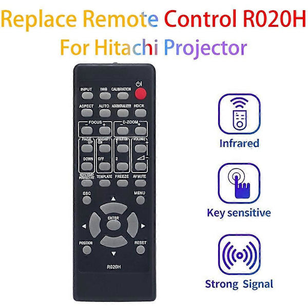 Reservefjernkontroll R020H for LCD-projektor CP-AX2503 CP-AX3503 CP-AX2505 CP-AX3505 CP-AW300