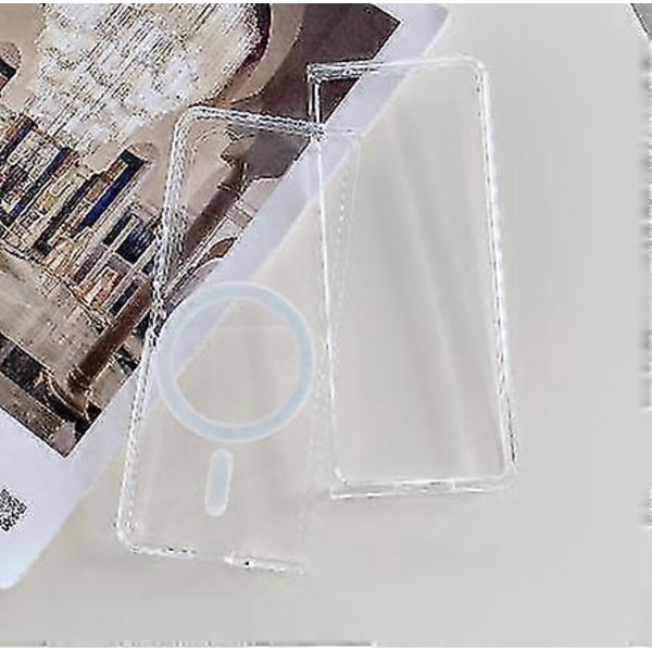 Z Fold 5 Selkeä Kotelo, Magneettinen Kotelo Yhteensopiva Samsung Galaxy Z Fold 5:n Kanssa Magsafe Langattomaan Lataukseen Z Fold 5 Läpinäkyvä Kotelo