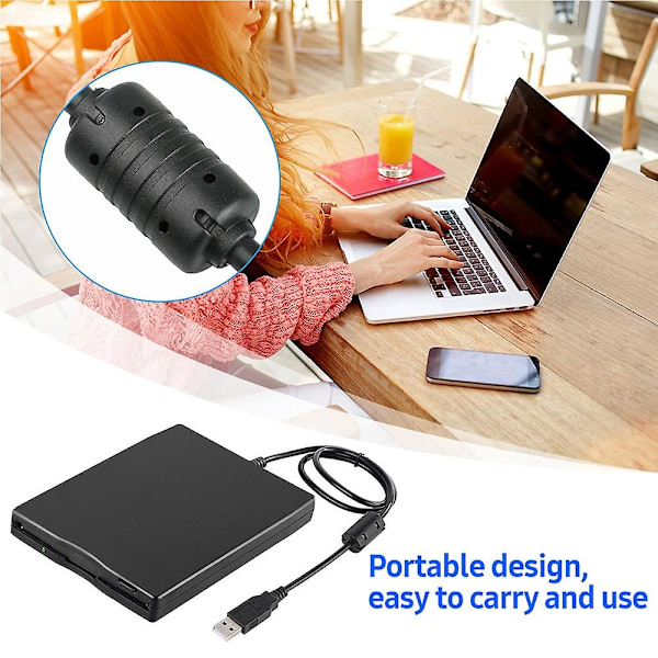 USB Ekstern Diskettestation Bærbar 3,5 tommer Diskettestation USB Interface Plug and Play Lav N