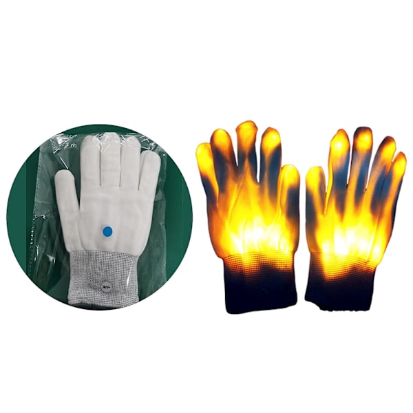 LED-handskar med 8 färger, coola blinkande handskar för jul, pojkar, gröna