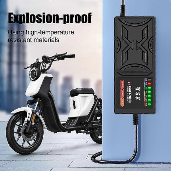 60V 20AH Elektrisk Køretøjsoplader 7 Lysdisplay Strømdisplay Strømlækagebeskyttelse/Fuld Pul