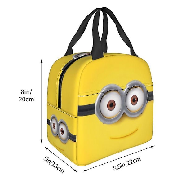 Minions isolerad lunchlåda för kvinnor bärbar varm kylväska termisk lunchväska arbete skola matbehållare tbz1041