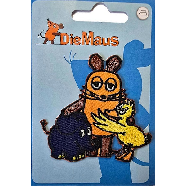 Patch / Strygemærke Forsendelse med Muse Trio Børn orange 6 x 6 cm cm Patch