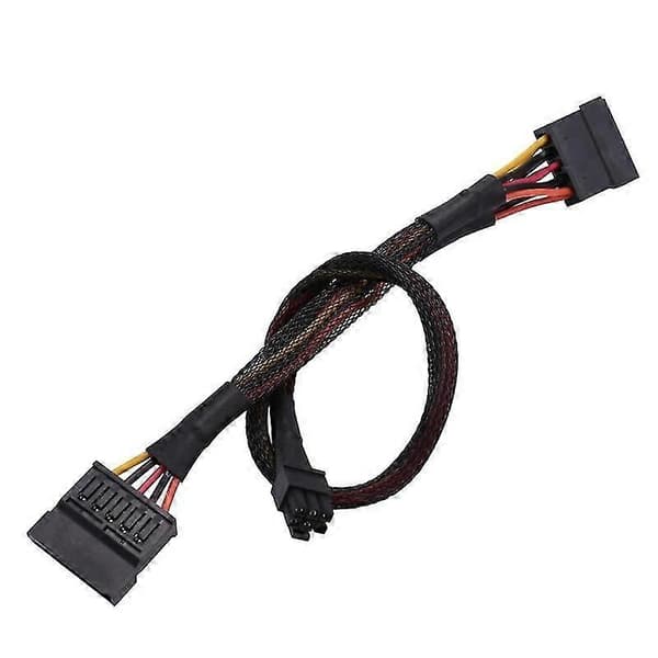 Mini 6Pin til 15Pin X2 SATA Strømkabel Ledning til DELL Vostro 3650 3653 3655 Desktop Computer HDD SSD
