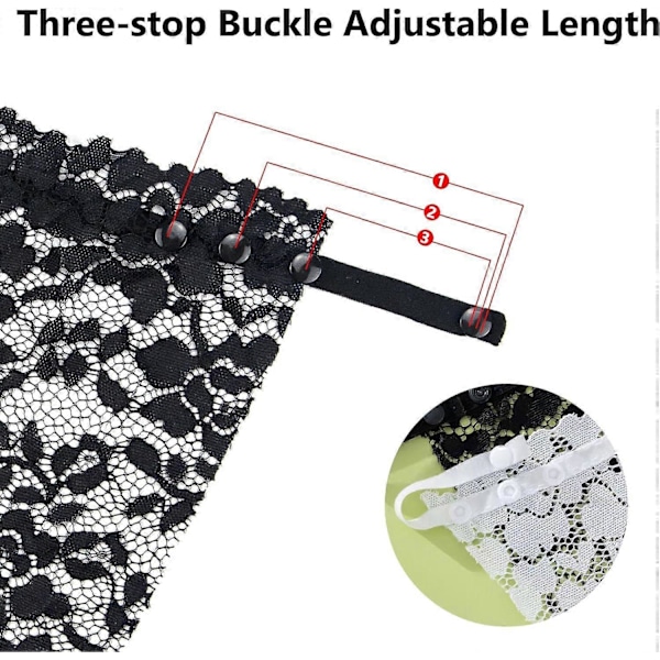 6 Stycken Spets Clip-on Mock Camisole BH-inlägg - Spetsinsynsskydd