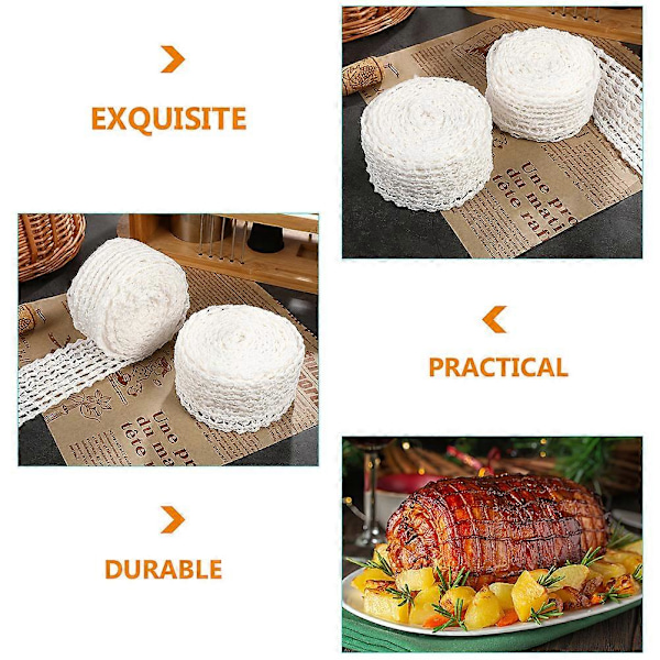 Flex Tools Korvbindgarn Elastiskt Kött Rulle Bomulls Köttnät Slaktarnät Skinka Nät Köttnät Rulle