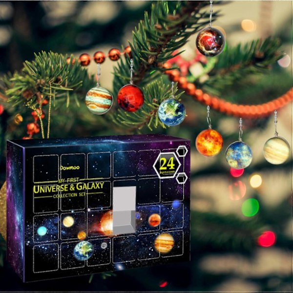 Universumi ja galaksi DIY korukit adventtikalenteri - Joulukalenteri 2024 24 päivän laskuri lapsille ja aikuisille