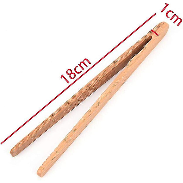 12 st Söt Tång Trä Toast Tång Bambus Köks Tång För Matlagning Te Redskap Socker Bambus Sallad Tång