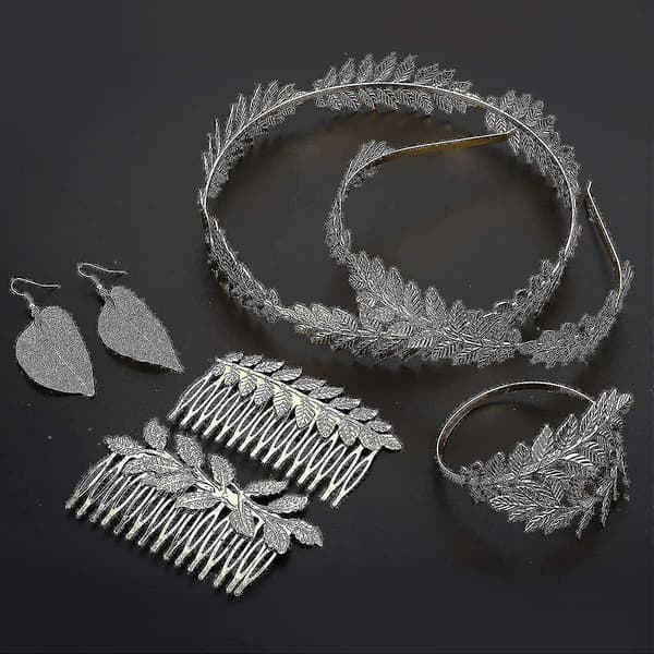 Gresk Gudinne Hodebånd, 8 stk Gresk Gudinne Hodebånd Krone, Romersk Bladkrone, Romersk Laurbær Armbånd Blad Hodebånd Hårbånd For Kvinner